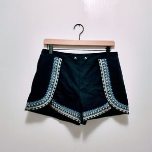 JOA Dark blue shirts with embroidered detail.  Waistband back.  Size medium